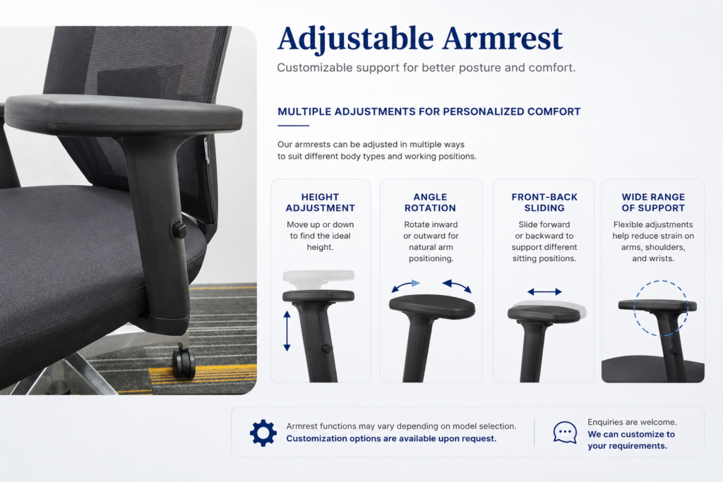 adjustable armrest